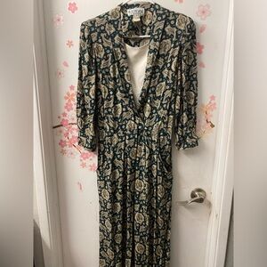 Elegant Paisley Print Dress